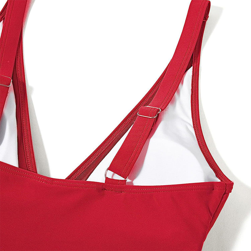 Maillot de Bain Femme Une Pièce Maille Transparente Taille Haute