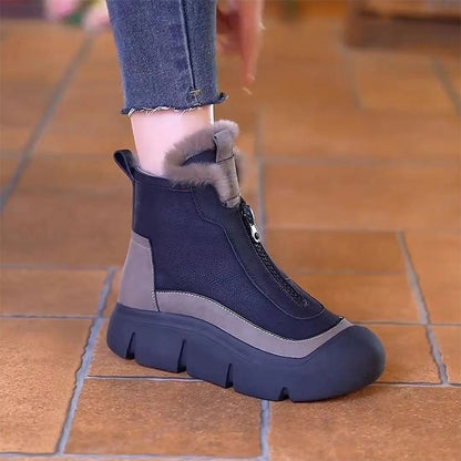 Bottes Hiver Imperméables à Doublure Polaire et Fermeture Éclair
