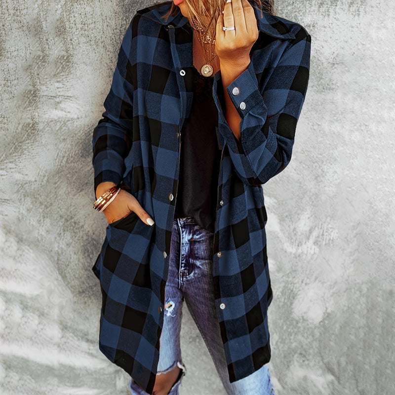 Surchemise Femme Coton Coupe Longue Style Casual