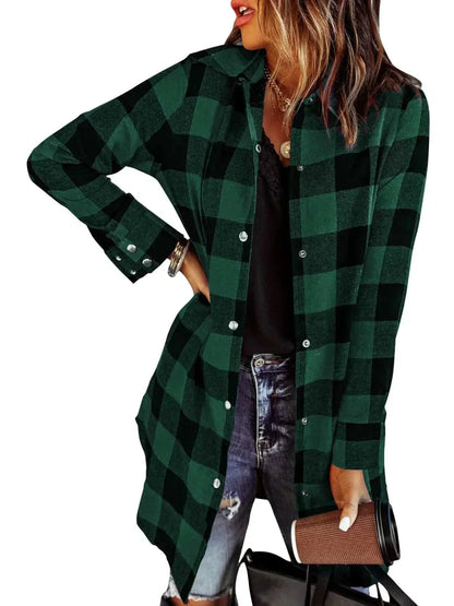 Surchemise Femme Coton Coupe Longue Style Casual