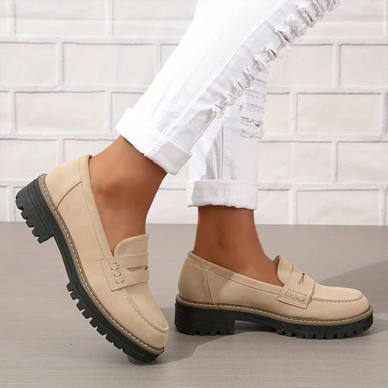 Mocassins Femme Semelle Épaisse Confortable Coupe Décontractée