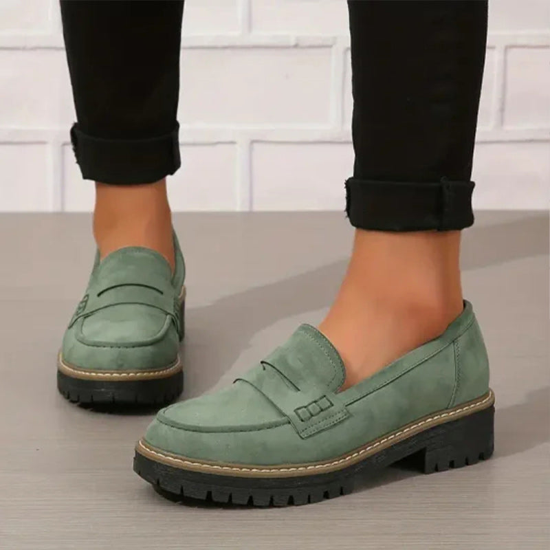 Mocassins Femme Semelle Épaisse Confortable Coupe Décontractée - PanierRoyale