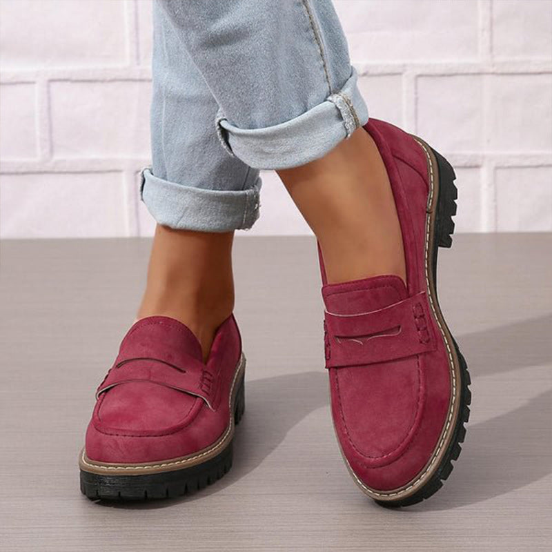 Mocassins Femme Semelle Épaisse Confortable Coupe Décontractée