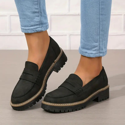 Mocassins Femme Semelle Épaisse Confortable Coupe Décontractée