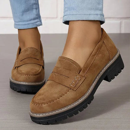 Mocassins Femme Semelle Épaisse Confortable Coupe Décontractée