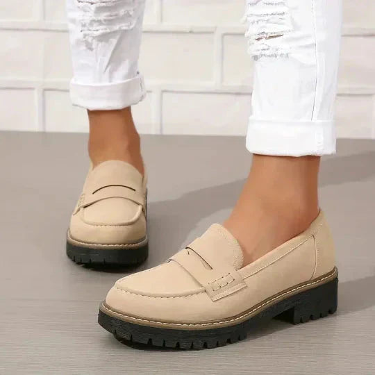 Mocassins Femme Semelle Épaisse Confortable Coupe Décontractée