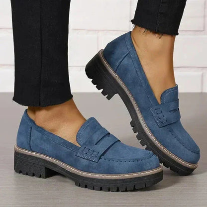 Mocassins Femme Semelle Épaisse Confortable Coupe Décontractée