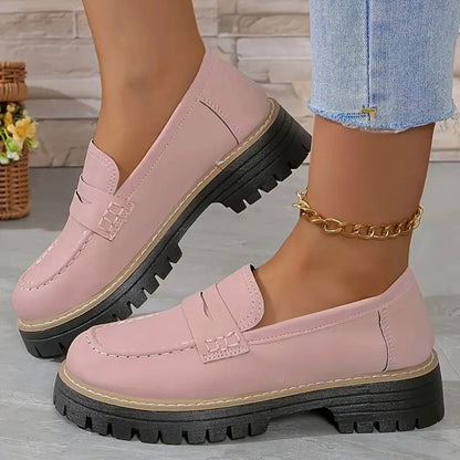Mocassins Femme Semelle Épaisse Confortable Coupe Décontractée