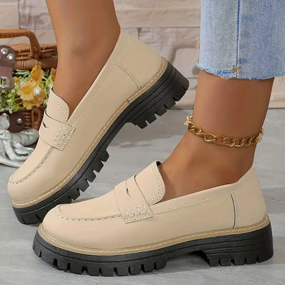 Mocassins Femme Semelle Épaisse Confortable Coupe Décontractée