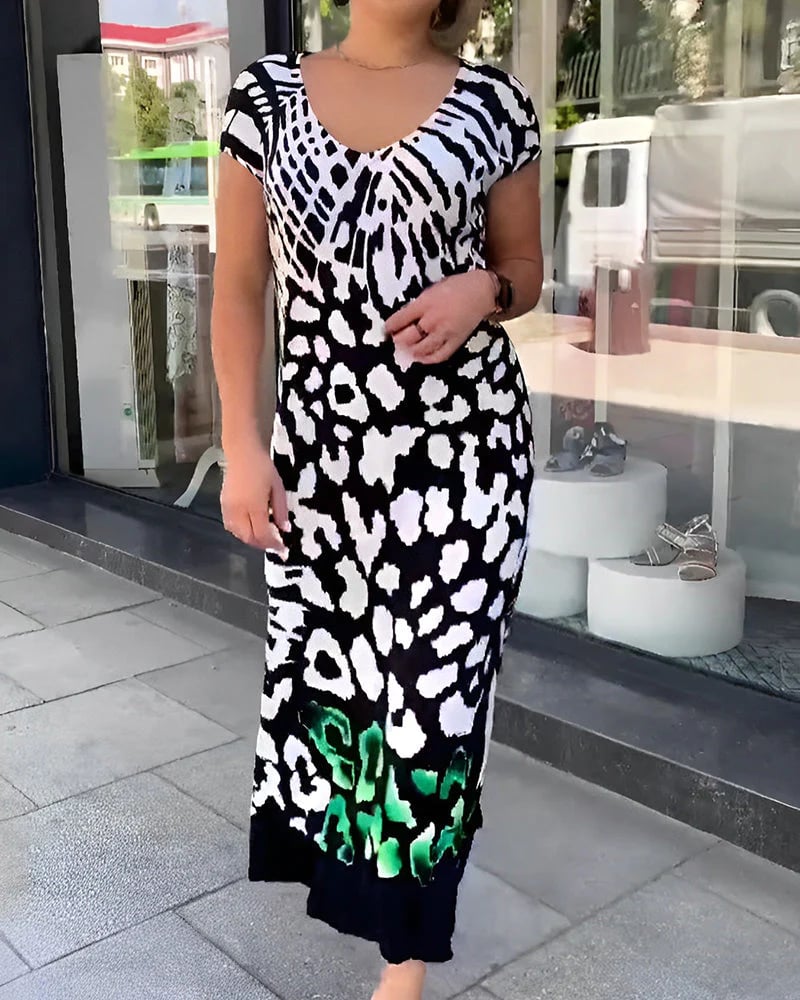 Robe midi Femme Coton Décontractée Coupe Droite