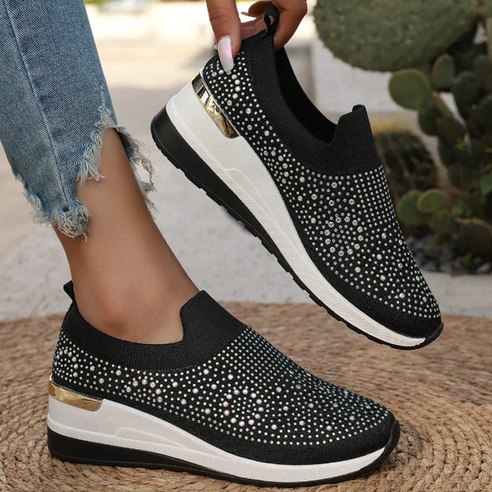 Ballerines Femme Strass Semelle Compensée