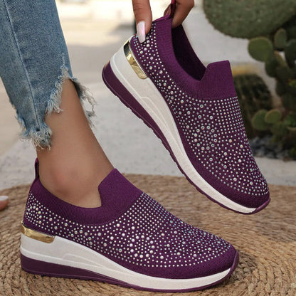 Ballerines Femme Strass Semelle Compensée