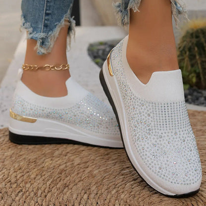 Ballerines Femme Strass Semelle Compensée