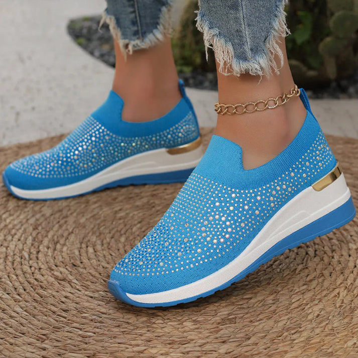 Ballerines Femme Strass Semelle Compensée