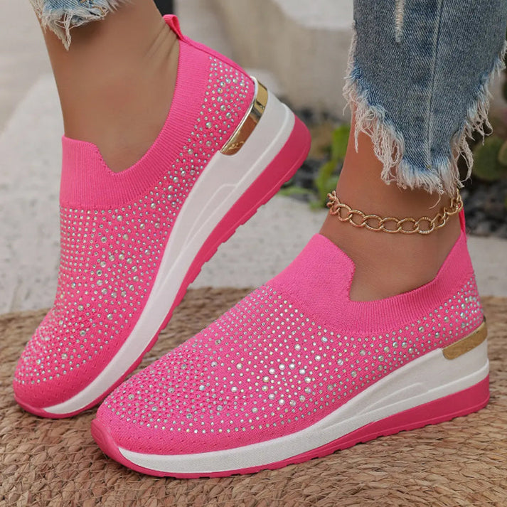 Ballerines Femme Strass Semelle Compensée