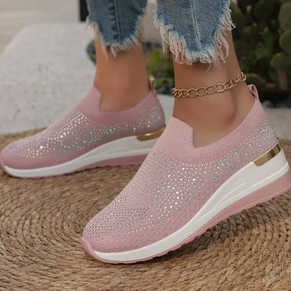 Ballerines Femme Strass Semelle Compensée
