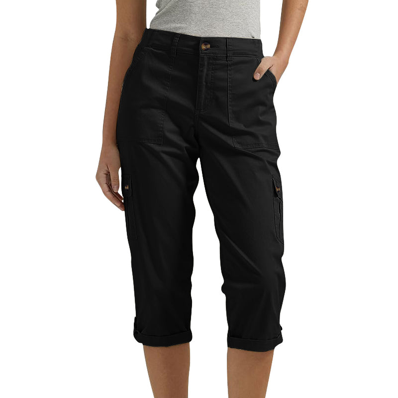 Pantalon Cargo Femme Coton Poches Multiples Coupe Décontractée