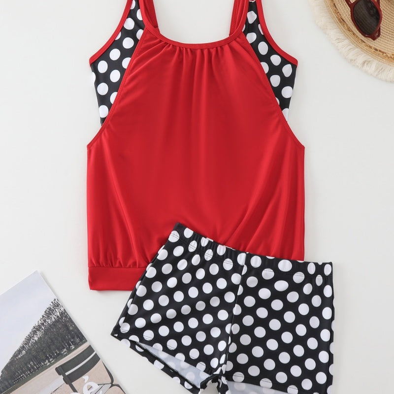 Maillot de bain Femme Deux pièces Taille haute Coupe rétro