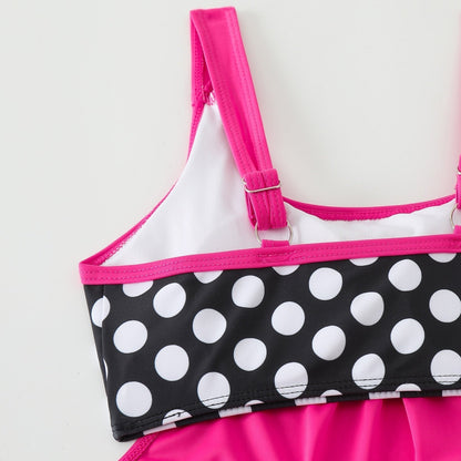 Maillot de bain Femme Deux pièces Taille haute Coupe rétro