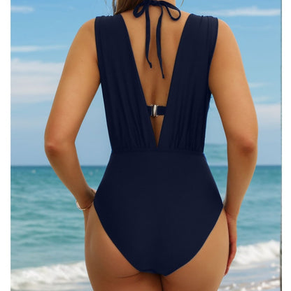 Maillot de bain Femme Deux pièces Tissu extensible Nœud frontal