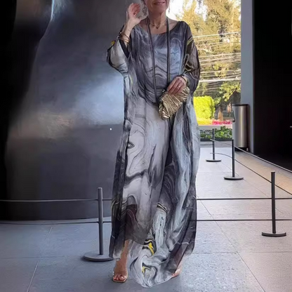 Robe Longue Femme en Chiffon Fluide Coupe Ample