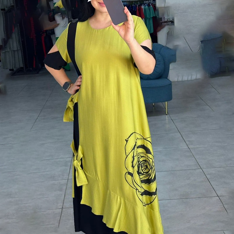 Robe Longue Femme Fluide Coupe Ample Style Élégant
