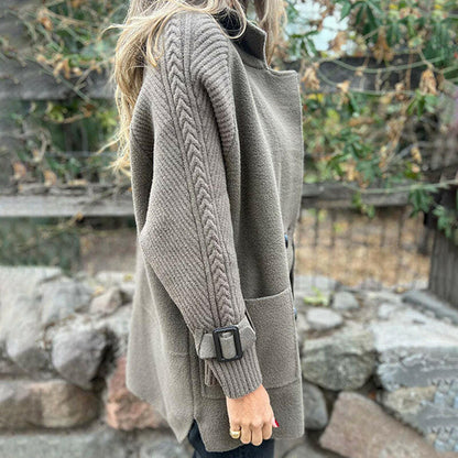Manteau Mi-Long Femme Mélange Laine Double Boutonnage Coupe Structurée
