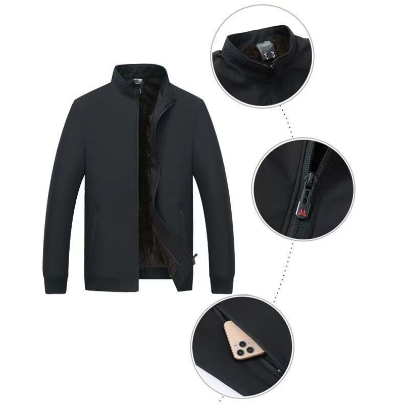 Veste Homme Thermique Imperméable Coupe-Vent Coupe Ajustée