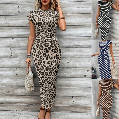 Robe longue Femme Viscose Détail Noué à la Taille