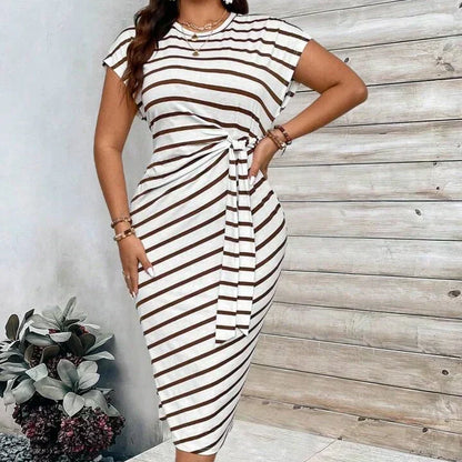 Robe longue Femme Viscose Détail Noué à la Taille