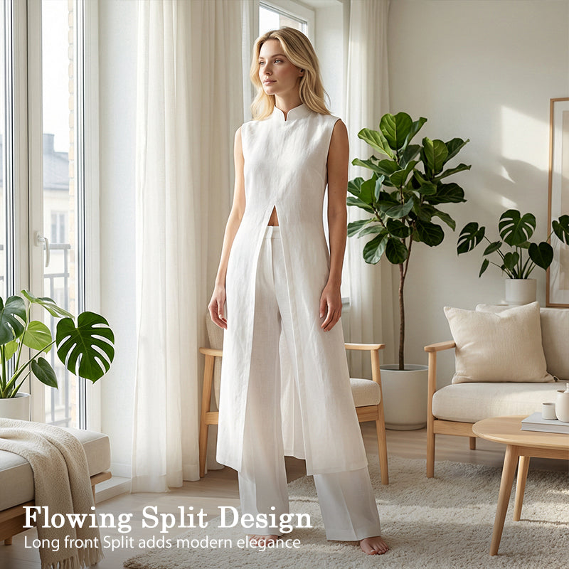 Ensemble Femme Coton Coupe Moderne avec Fente