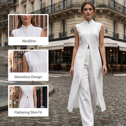 Ensemble Femme Coton Coupe Moderne avec Fente
