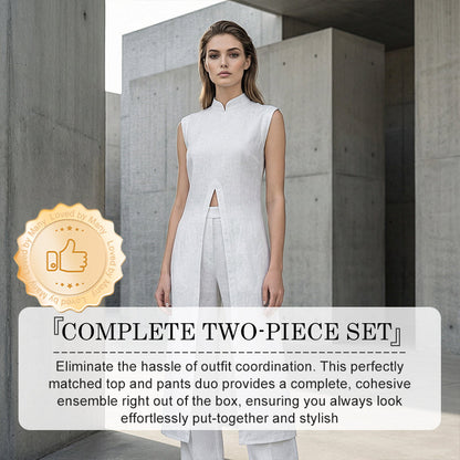 Ensemble Femme Coton Coupe Moderne avec Fente