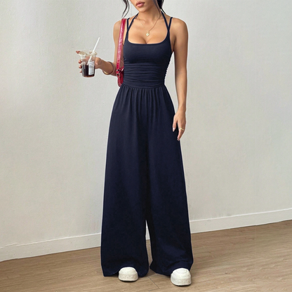 Combinaison Femme Fluide Bretelles Fines Coupe Large