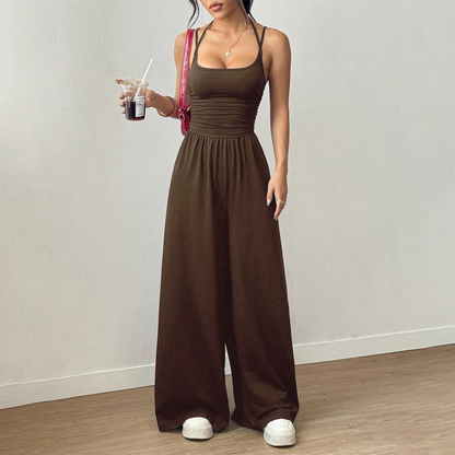 Combinaison Femme Fluide Bretelles Fines Coupe Large