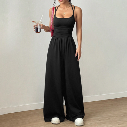 Combinaison Femme Fluide Bretelles Fines Coupe Large - PanierRoyale