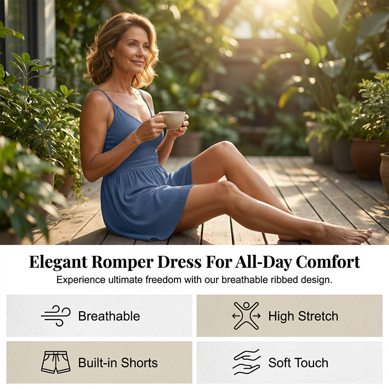 Combinaison Femme Bretelles Short Intégré Jupe Évasée