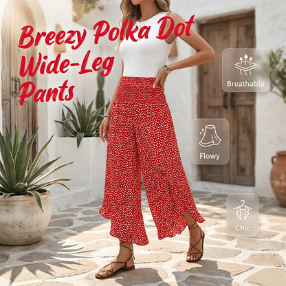 Pantalon Femme Fluide Taille Haute Coupe Ample Décontractée