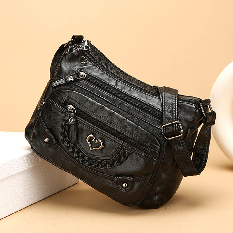 Sac bandoulière Femme en PU Souple Multipoches Style Quotidien