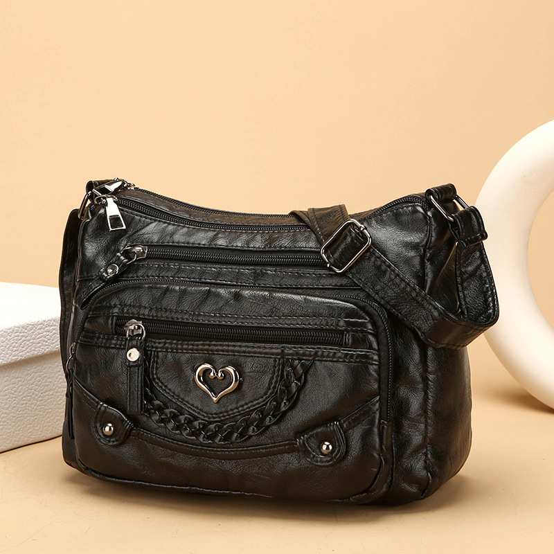 Sac bandoulière Femme en PU Souple Multipoches Style Quotidien