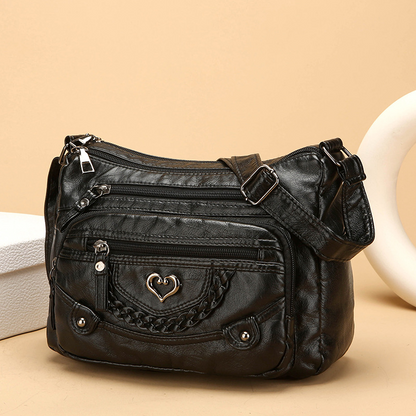 Sac bandoulière Femme en PU Souple Multipoches Style Quotidien