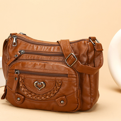 Sac bandoulière Femme en PU Souple Multipoches Style Quotidien