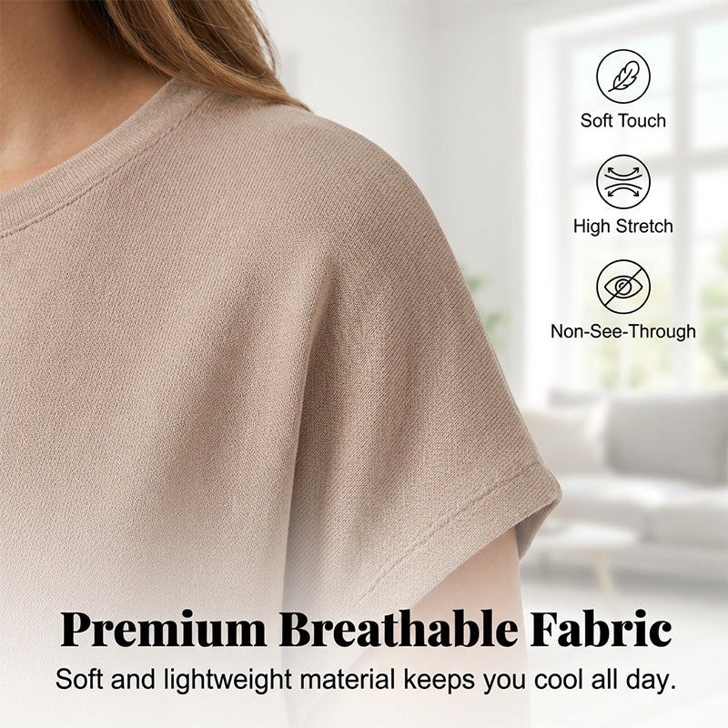 Robe T-shirt Femme Midi Coton Coupe Ample Poches Pratiques