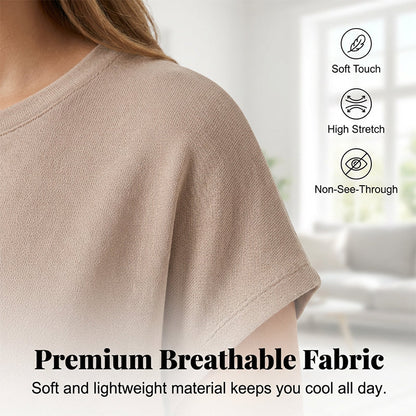 Robe T-shirt Femme Midi Coton Coupe Ample Poches Pratiques