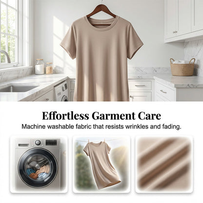 Robe T-shirt Femme Midi Coton Coupe Ample Poches Pratiques