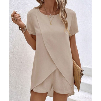 Ensemble Femme Asymétrique et Short Assorti