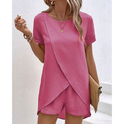 Ensemble Femme Asymétrique et Short Assorti