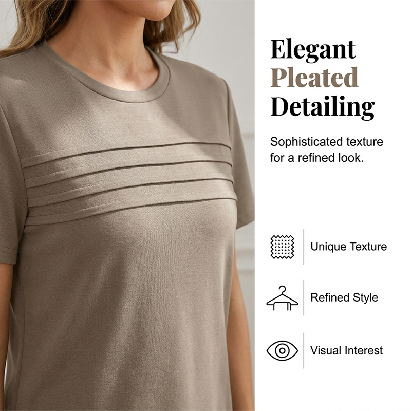 Ensemble Femme Pantalon Large et Haut Manches Courtes Décontracté