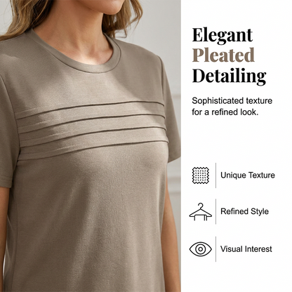 Ensemble Femme Pantalon Large et Haut Manches Courtes Décontracté