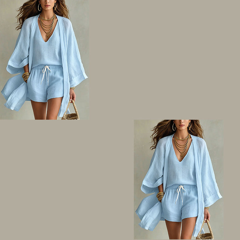 Ensemble Femme Polyester Kimono et Short